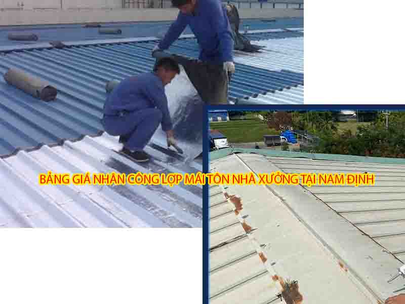 Thợ chống dột sân thượng bằng mái tôn tại nam định