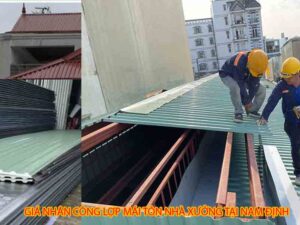 bảng giá nhân công lợp mái tôn nhà xưởng tại Nam Định
